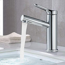 Faulkatze Miscelatore Monocomando,Rubinetto Bagno in Ceramica,Rubinetto Lavabo Finitura Cromata, Rubinetto Bagno Lavabo