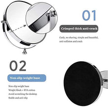 Specchio per trucco a led Specchio cosmetico da appoggio 5x Zoom, 6 pollici Specchio per trucco Specchio da tavolo con piedistallo per bagno Camera da letto, Specchio da barba Specchio cosmetico per c
