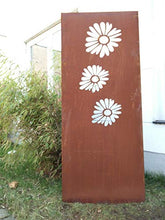 Zen Man Recinzione da giardino in metallo arrugginito, 1 mm, griglia decorativa per giardino, protezione dalla vista B75, altezza 150 cm