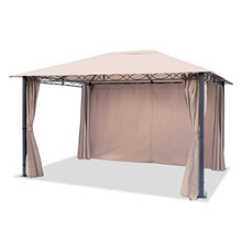 TOOLPORT Gazebo da Giardino 3x4 m - Premium 100% Impermeabile - con 4 Teli Laterali - ca. 220g/m² Telo del Tetto Color ocra