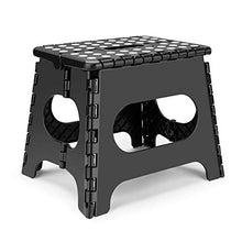 Sgabello da Bagno Super Forte Antiscivolo Lo Sgabello a Passo Pieghevole Leggero (Colore : Black)