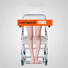 JXING Sedili da Doccia, Sedia da Doccia con Ruote Sedia da Doccia Portatile da Bagno, Sgabello da Bagno per Anziani con Bracciolo Posteriore Sedile Piatto Sgabello da Doccia