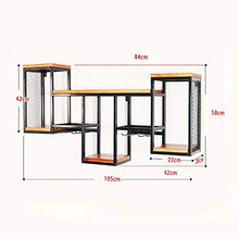 PZW Semplice e Creativo Portabottiglie da Parete in Ferro Loft Portabottiglie da Vino in Stile Retrò