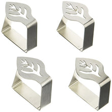 Kitchen Craft KCTCCLEAF Set di Clip Decorative per Tovaglia a Forma di Foglia in Acciaio Inox, Argento