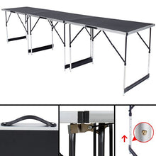 TecTake Tavolo di lavoro in alluminio per carta da parati pieghevole 300x60cm Tavolo camper campeggio picnic