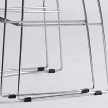 Sgabello alto JT- Sgabello da bar in acciaio inox Sgabello da bar semplice in metallo resistente e stabile (colore bianco)
