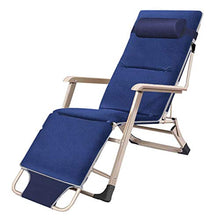 AI LI WEI SHUAIIJUAN Sedia per Il Tempo Libero Domestico Outdoor Garden Unica Sedia Solarium Terrazza Lounge Recliners s Sdraio Pieghevole Poltrona reclinabile con l'ammortizzatore Max.200kg - Blu