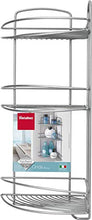 Metaltex Tre Serie Onda-Mensola angolare 3 Ripiani per Bagno-(460203), Filocromato, Grigio