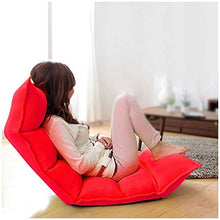 SMC Sedia Moderna reclinabile Semplice reclinabile Sedia Singola reclinabile Sedia Carina Balcone Camera da Letto (Color : Red)