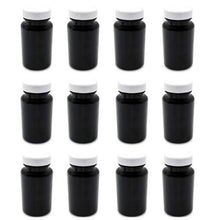Contenitore rotondo per pillole in plastica da 100 ml, con coperchio, per medicine, tablet, capsule, dispenser per pillole (marrone scuro/nero), 6 pezzi