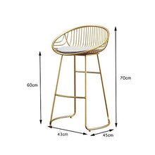 Zhangmeiren Sgabello Alto Moderno Minimalista in Ferro Battuto Alto Tavolo da Bar Sgabello da Bar Sedia da Pranzo (Size : 60cm)