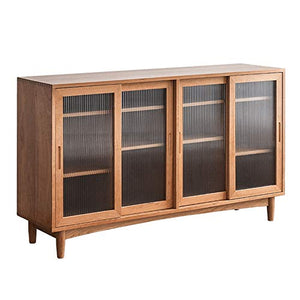 GFBVC Credenza Legno Accent Credenza Buffet Server Credenza Cucina Sala Cabinet Armadio Free Standing di immagazzinaggio del Torace (Color : Wood, Size : 160x42x92cm)