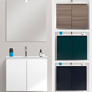 Bagno Italia Mobile arredo bagno moderno 60x36 sospeso ultraslim salvaspazio specchio incluso lavabo in ceramica I