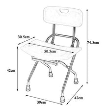 HYYDP Bagno Sgabello Sgabelli da Doccia/Vasca Pieghevoli Seduta da Doccia in Acciaio Inox Sedia Be Applicable Compatible for disabili con Funzione ricurva Tappetini Antiscivolo Pieghevoli Be Applica