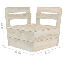 Qnotici Divano Pallet da Giardino mobili Pallet 4 posti Divano Pallet Cuscini Pallet Cuscini Seduta Legno di Abete impregnato