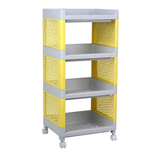 LYM &ripiano di stoccaggio Scaffalature Creative Cucina Multifunzionale casa Cucina Bagno Balcone con Ruote 4-Layer Storage Rack Scaffale di Finitura