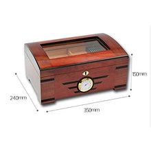 ZLMMY Humidor for sigari in Vetro - capacità 100 sigari ， Lacca Alta