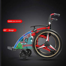 Sedia A Rotelle Sportiva, Sedia A Rotelle Semovente Pieghevole Gli Pneumatici da 24 Pollici Possono Essere Utilizzati su Una varietà di Strade, Carrello Sportivo Ergonomico Leggero A