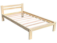 Letto singolo estraibile, in legno di pino massiccio, 90 cm x 190 cm, con doghe di sostegno, struttura singola in legno, adatto per camera da letto e letto estraibile con ruote