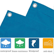 Ziligengsheng Paravento per balconi 65x600cm,Idrorepellente e Resistente agli Strappi,con Fascette e funi,per Ringhiera Protezione Balcone, Blu