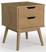 VS Venta-stock Comodino Bali con 2 cassetti, Realizzato in Pino Massiccio, Guide in Metallo, 40 x 40 x 52 cm