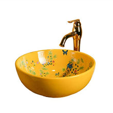 Jgophu Bagno, biancheria da bagno in ceramica cinese con controbassino, rotondo, per hotel