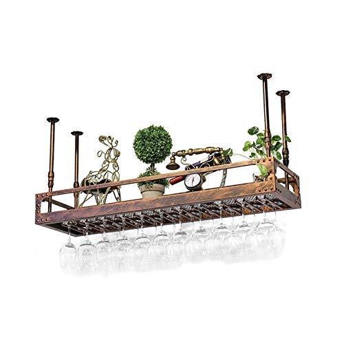 HJHQQ-CZYHG Appendiabiti in Vetro per Vino in Vetro 80 * 35 cm, retrò Bar Europeo Vino aggiornamento, armadietto per Vino sospeso Creativo Getter (Color : A1, Size : 100 * 35CM)