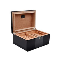ZYING 2-Layers Cigar Cabinet con igrometro e umidificatore Black Classic umidificatori for Club Home Page Cigar Box