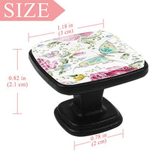 Farfalla peonia ricamo 4 PCS Pomelli per Porta, Pomolo per Mobile, Pomelli per Mobili con Viti, Maniglia per Armadietto, Pomelli per Porta, Pomelli per Cassetti per Porta, Armadio, Cassetto e Credenza