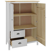 FAMIROSA Armadio a 2 Ante Hill Range Bianco 99x45x137cm in Legno di Pino