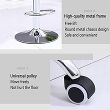 FIONAT Sgabelli da Bar Sedia da Bar Regolabile in Altezza Moderna Seggiolone Sollevamento Domestico Girevole in Pelle Sintetica per Home Office Sedia da Cucina-Grey_Linen