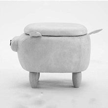 GWZSX Pelle Poggiapiedi per Animali Piccolo Sgabello di Stoccaggio Maiale Pouf Ottomano Pouf Puff Sgabello Divano Soggiorno Camera da Letto Le Scarpe Sgabello- Marrone