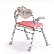 Adesign Sedia da Doccia con Maniglie, seggiolino da Doccia Imbottito Regolabile in Altezza, Handicap Anziani Antiscivolo disabile Bagno Vasca da Bagno sgabelli
