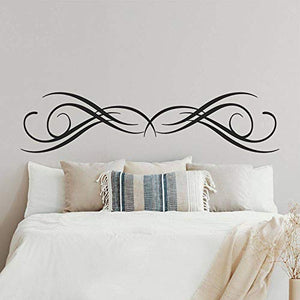 Adesivi per testiera del letto, T-MK375, 42 x 180 cm, colore: Nero