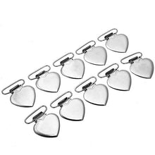 N\C 10 Peach Heart Bretelle Bretelle Metallo Ciuccio Clip Holder Strap Brace Morsetti per Diy Panno Accessori