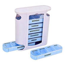 Organizzatore settimanale per pillole 7 giorni di medicina organizer giornaliero pillole per olio di pesce, capsule, vitamine e integratori