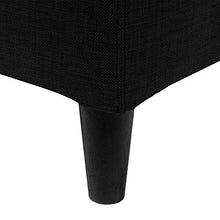 Beliani Fodera per Letto in Tessuto Nero Poliestere Lavabile 180 x 200 cm FITOU