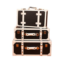 Dfghbn - Set di 3 valigie vintage in stile europeo, stile retrò, per camera da letto, soggiorno, valigia