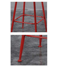 JXXDDQ Sgabello da Bar Sgabello Alto for Il Tempo Libero Sedia da Ricevimento Sedia di Bellezza in Ferro Battuto + Sedia in Legno Massello (Color : G)