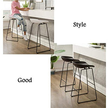 LLT Pratico sgabello Sgabelli bar sgabello da cucina Bar Colazione Dining Chair contatore Stile Moderno Black Metal Telaio Sicurezza Ergonomia Sedile Carico 120 Kg,Grigio,75CM