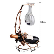 1yess Creativo Wine Rack Europea Calice del Metallo del Wine Glass Rack di stoccaggio con 2 Ganci Rack (Color : Bronze)