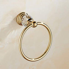 Ghelf Asciugamano da bagno in acciaio inox stile europeo Asciugamano Asciugamano Asciugamano in lega di zinco Accessori per il bagno e Base di cristallo Decorazione di lusso Gold Lucido Giacca Asciuga