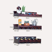 QTWW Armadietto per Vino/portabottiglie Vintage in Legno massello a Parete Vintage Sh Mensola a Muro per Bar Ristorante, A.