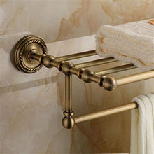 GJJSZ Tutti Gli scaffali da Bagno/portasciugamani antichi in Rame,a Parete,processo Spazzolato,mensola da Bagno 63 * 24 * 13,5 cm