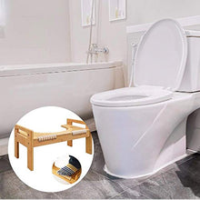 DonLucancy Sgabello per WC regolabile in bambù – Non Slip Bathroom Sit Squatty Toilet Potty Sgabello sgabello sgabello sgabello sedia poggiapiedi