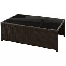 Chloe rossetti Garden lounge set 16 pezzi in rattan sintetico Polywood/WPC top nero piano in Polywood