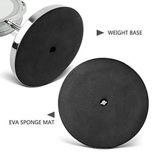 Specchio per Trucco a LED con Lente d'Ingrandimento Alimentato a Batteria ingrandimento 10x Rotazione a 360 ° Specchio Argento HD Specchio per Trucco da Tavolo Piccolo Argento