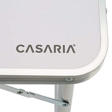 Casaria Tavolo da campeggio in alluminio altezza regolabile 120x60x70 richiudibile tavolino a valigetta maniglia di trasporto tavoli da picnic