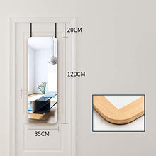 Specchio a Figura Intera Dietro la Porta Specchio da Parete per Camera da Letto Specchio da toeletta per Bagno Specchio per (Color : Woood, Size : 35 * 120cm)