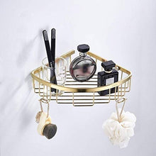 WDGNY Mensola Bagno Doccia Caddies In Acciaio Inox Foratura Bagno Angolare Mensole Griglia Mensola A Parete Rack Antiruggine Oro 0907